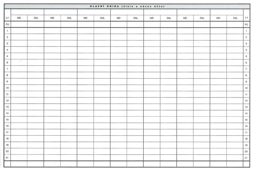 1005 Deník a hlavní účetní kniha A4 pro účetnictví