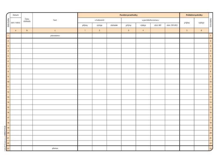 1022 Jednoduché účetnictví pro neplátce DPH A4/32l.