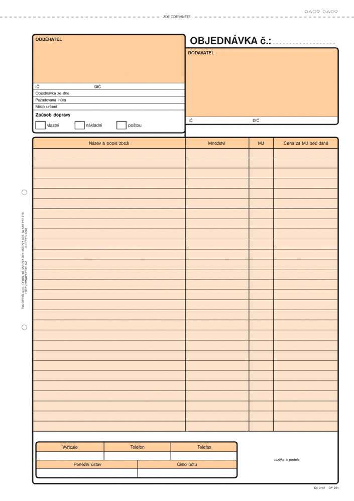 1261 Objednávka A4/100l. NCR