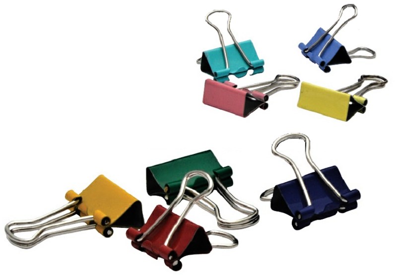 421/19 binder klip barevný 19mm