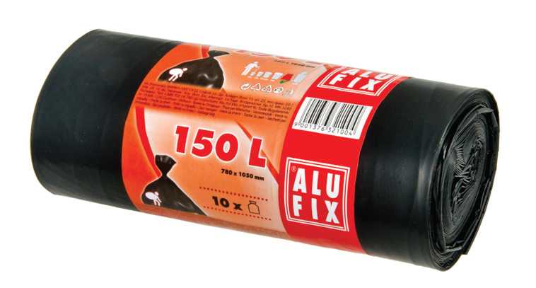 ALUFIX pytle 150l/10ks  75x105cm 35my černé    MS150UNI