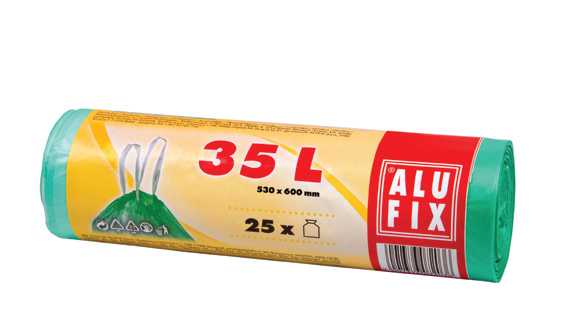 ALUFIX pytle zat. 35l/25ks, 14my, zelené, 53x60cm   MSZH35UNI