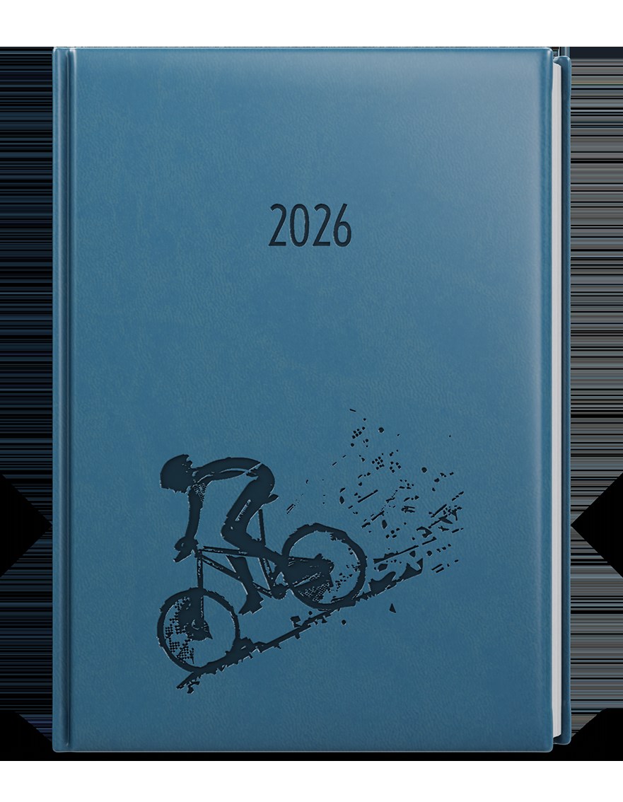 *B26  BDA61-25-26  Denní diář - Adam - Vivella s ražbou - B6 - petrolejová - Kolo