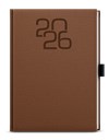 *B26  BDD27-7-26  Denní diář - David - Fabric - A5 - hnědá , poutko