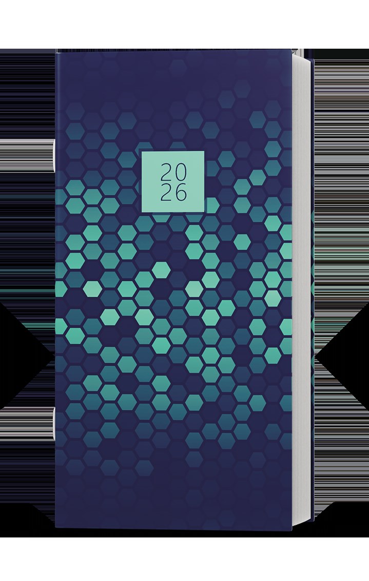 *B26  BMH9-1-26  Měsíční diář - Halina - Lamino - Geometrie