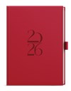 *B26  BTO19-6-26  Týdenní diář - Oskar - Deny - A5 - červená , poutko červené