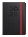 *B26  BTO23-2-26  Týdenní diář - Oskar - Vigo - A5 - černá , červená gumička