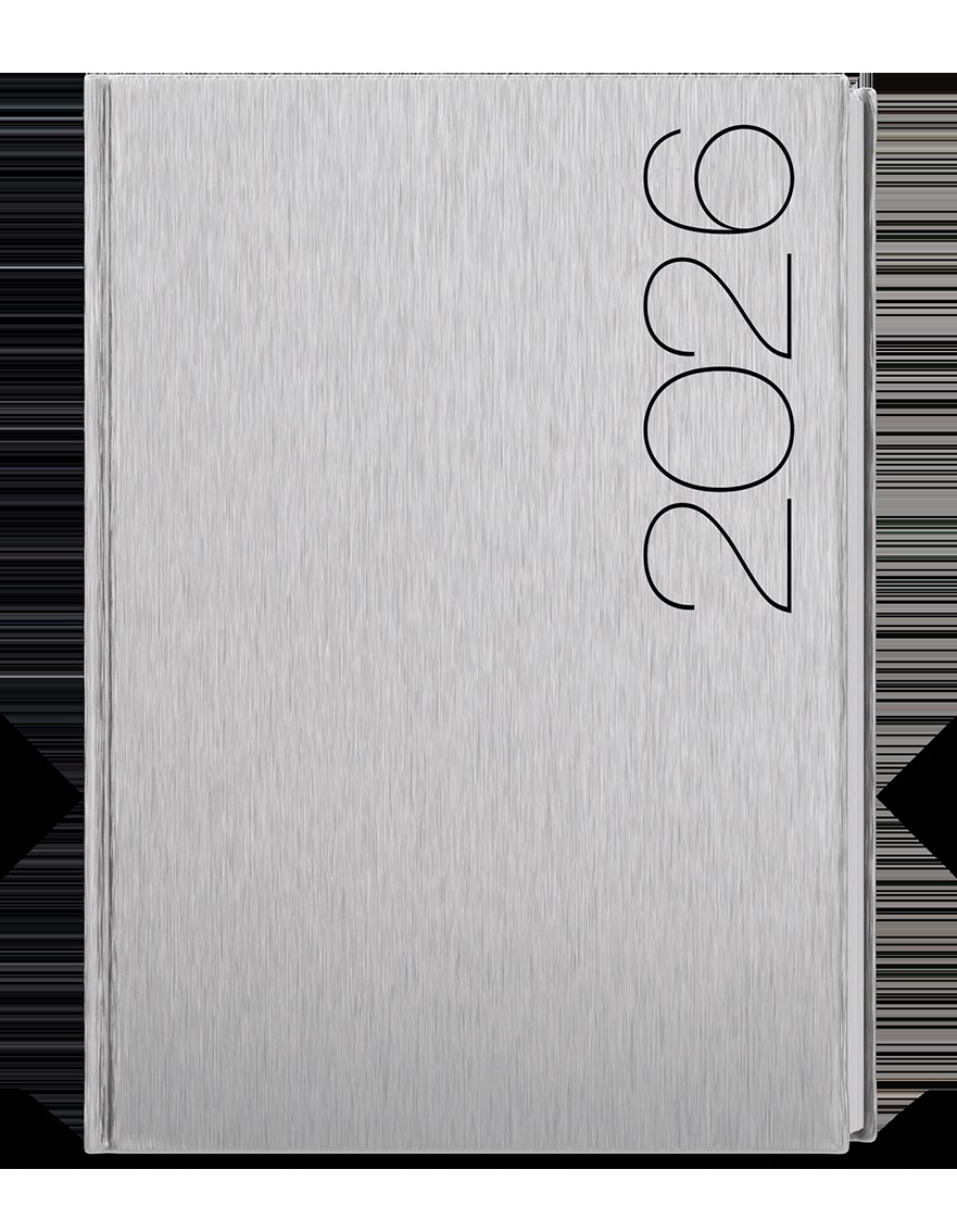 *B26  BTO30-9-26  Týdenní diář - Oskar - ForMen - A5 - Silver