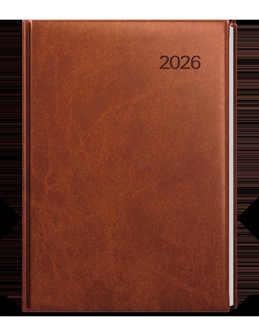 *B26  BTO6-7-26  Týdenní diář - Oskar - Vivella  - A5 - hnědá