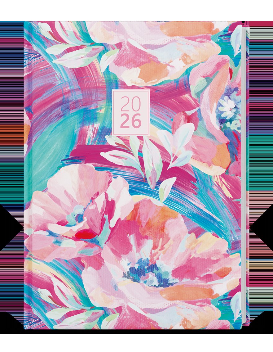 *B26  BTO9-6-26  Týdenní diář - Oskar - Lamino - A5 - Růžový , parciální lak