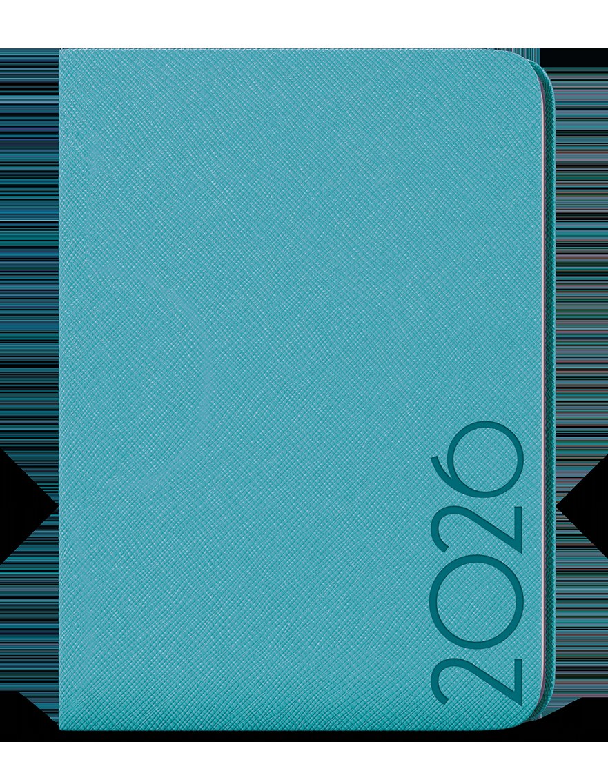 *B26  BTZ13-8-26  Týdenní diář - Zoro - Tora - A5 - tyrkys , kulaté rohy