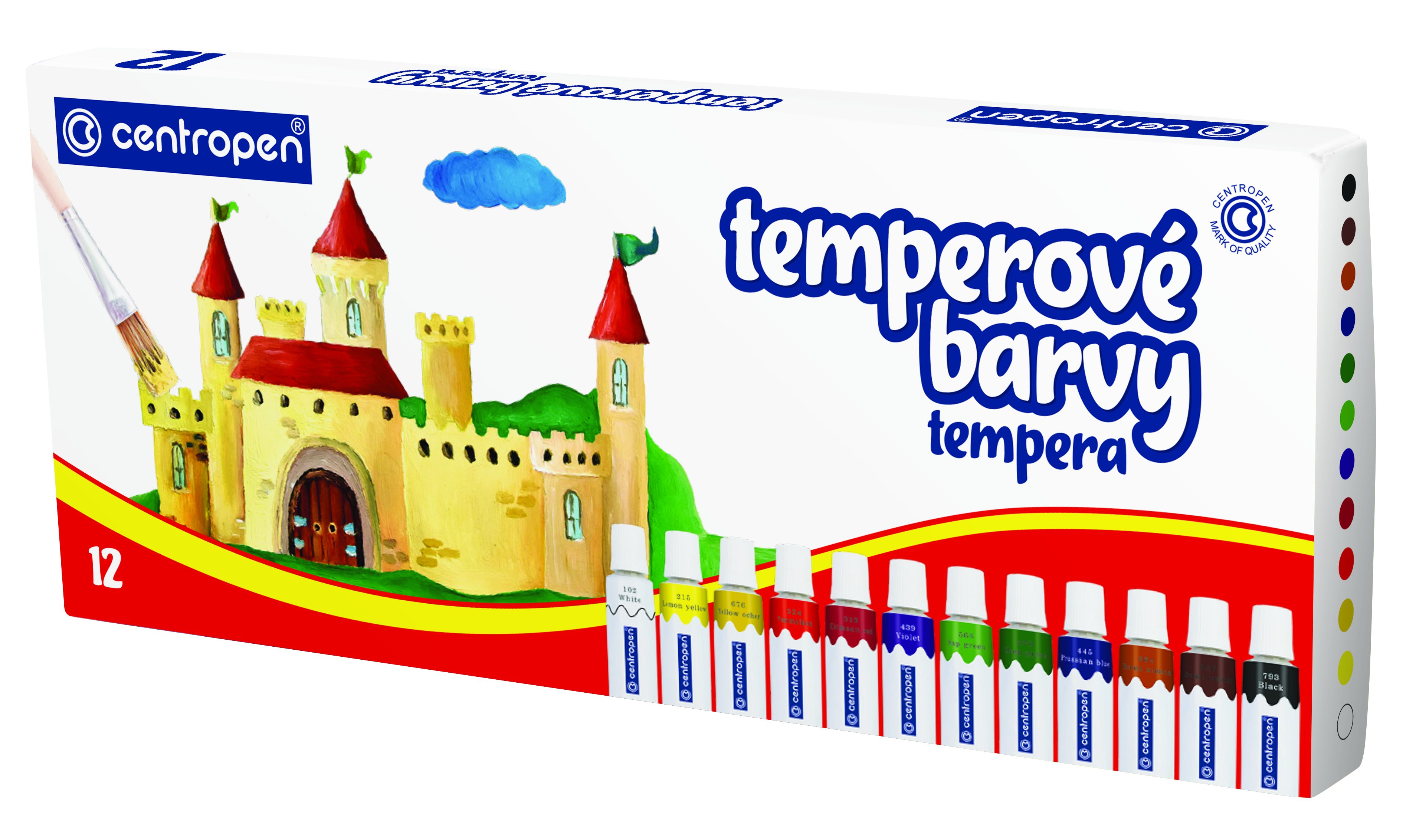 CENTROPEN Barvy temperové /6ks  12 ml 995500601