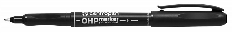 CENTROPEN popisovač 2636 černý F OHP permanent