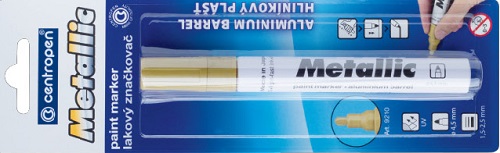CENTROPEN popisovač 9210 zlatý  lakový značkovač METALIC 