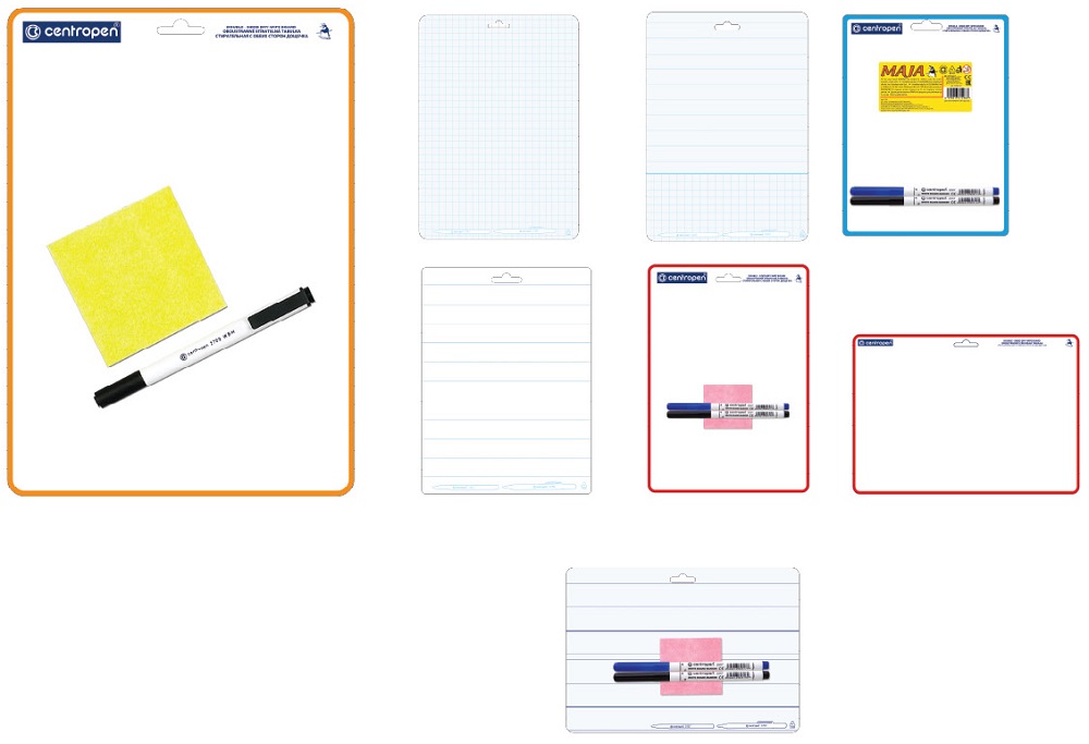 CENTROPEN stírací tabulka 7779 A4 24x34cm  čtvereček