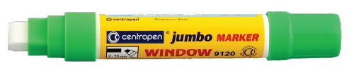 CENTROPEN značkovač 9120 zelený JUMBO WINDOW