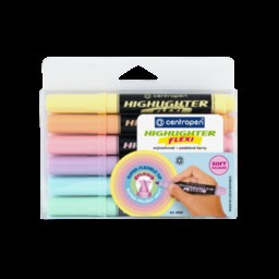 CENTROPEN zvýrazňovač 8542/6 FLEXI SOFT, 6 ks v etui