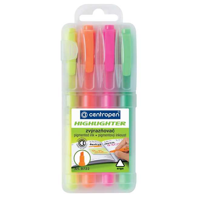 CENTROPEN zvýrazňovač 8722/4 ergo SE