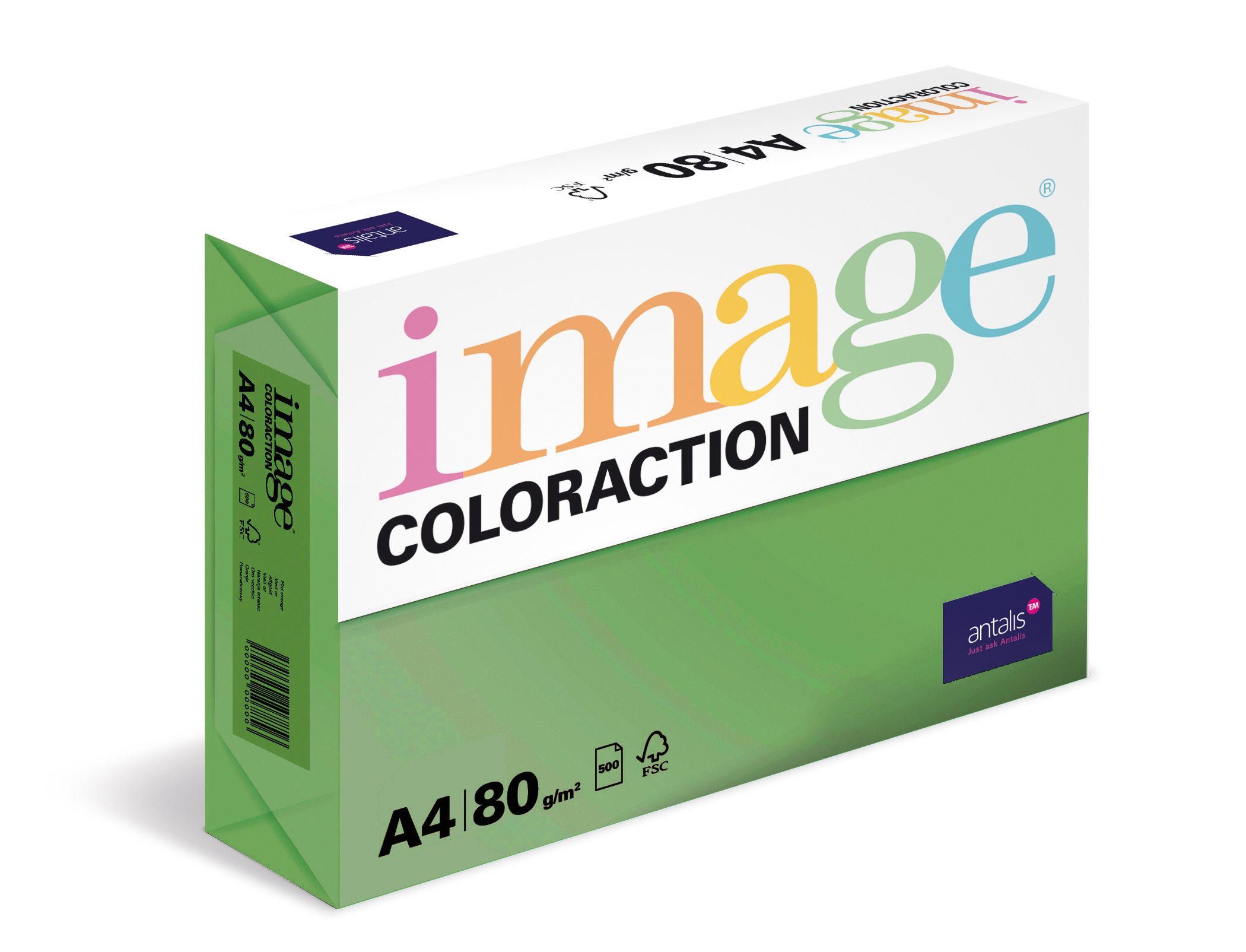Coloraction A4 80g Dublin/500 l zelená 382040