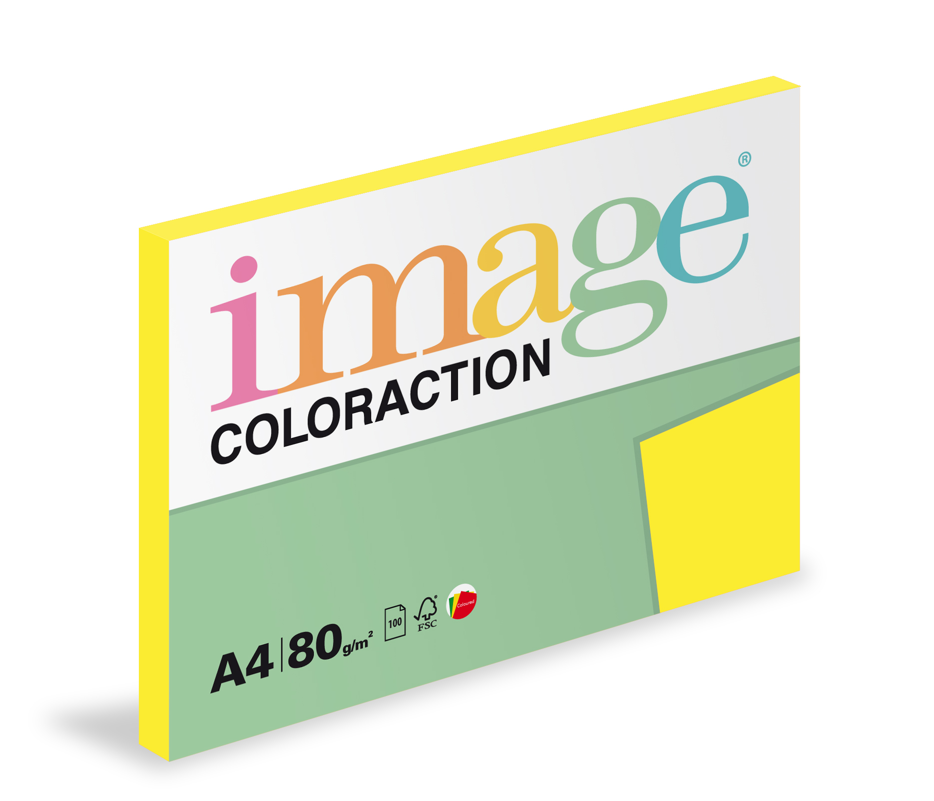 Coloraction A4  80g    Ibiza - reflexní žlutá/100 393512