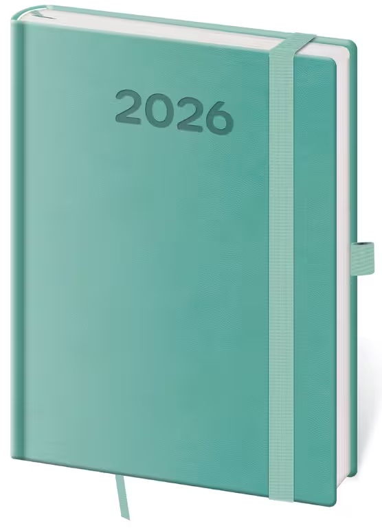 *H26  DPP432-08-26   Diář denní B6 Print Pop - světle zelená , 120x165