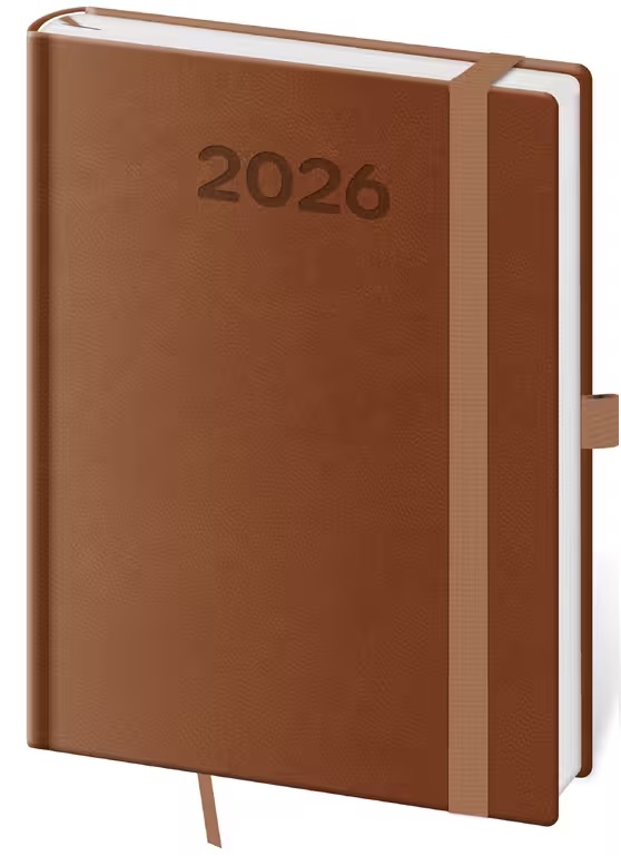 *H26  DPP433-16-26   Diář týdenní B6 Print Pop - mousse , 120x165