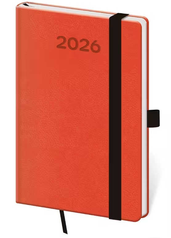 *H26  DPP436-10-26   Diář týdenní kapesní Print Pop - oranžová , 90x140