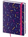 *H26  DV423-17-26   Diář týdenní A5 Vario - Sprinkles s gumičkou , 145x205