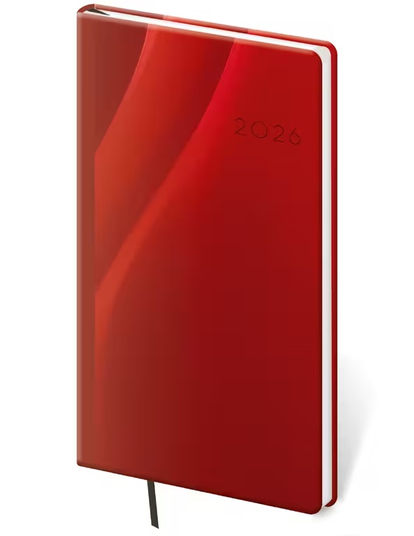 *H26  DV426-03-26   Diář týdenní kapesní Vario - 3 RED DESIGN , 80x150