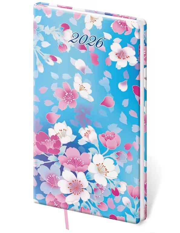*H26  DV426-34-26   Diář týdenní kapesní Vario Lyra - Blossom , 80x150