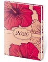 *H26  DV427-36-26   Diář týdenní kapesní A7 Vario Lyra - Hibiscus , 71x105