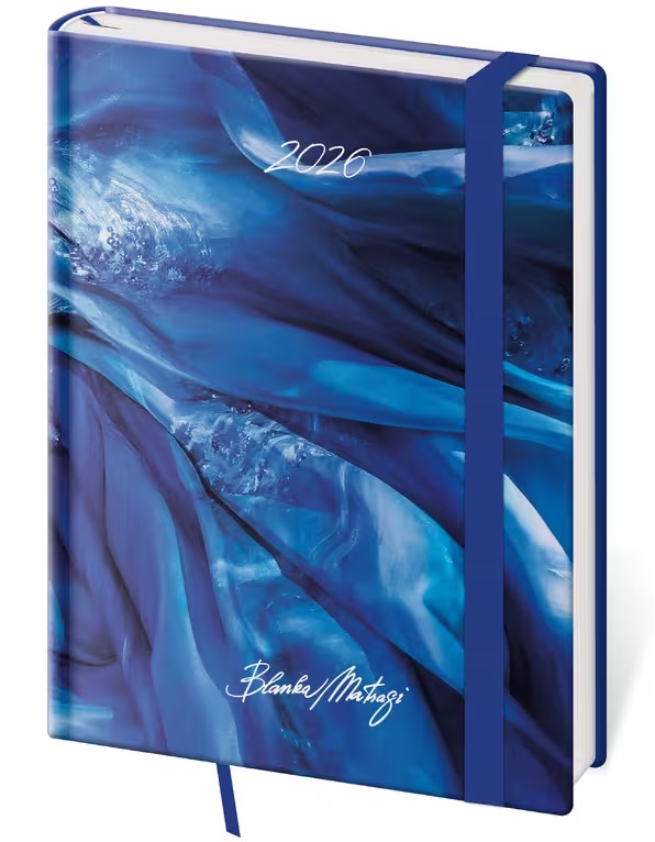 *H26  DV433-33-26   Diary weekly B6 Vario - Matragi Blue s gumičkou , 120x165