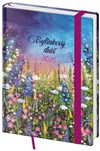 *H26  DZ439-1-26   Diář týdenní B6 bylinkový Meadow s gumičkou , 125x176