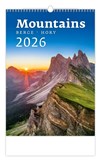 *H26  N126-26  nástěnný kalendář  Mountains/Berge/Hory , 315x450(70)