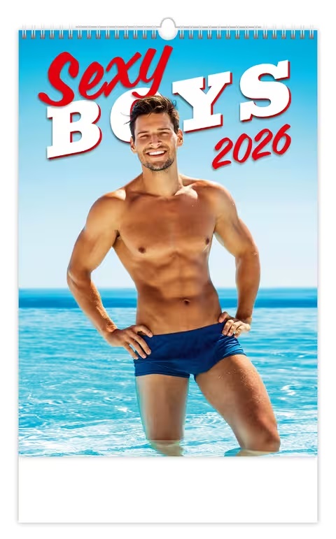 *H26  N160-26  nástěnný kalendář  Sexy Boys , 315x450(70)