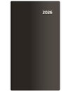 *H26  PT02-01-26  PVC Diář kapesní - Torino čtrnáctidenní - černá , 85x154