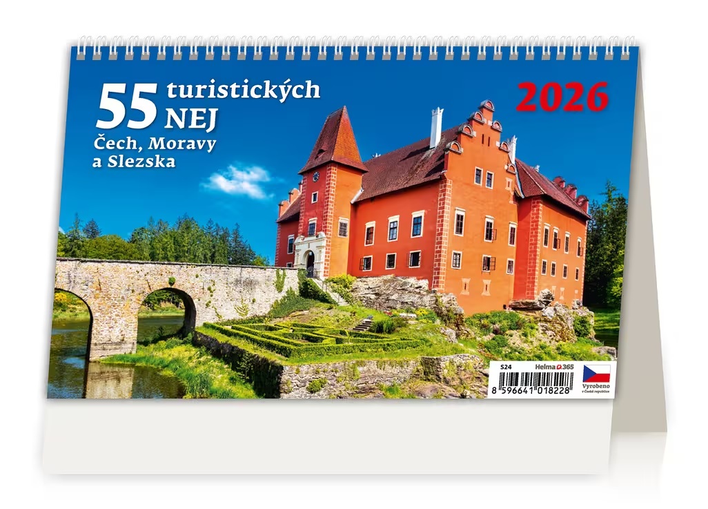 *H26  S24-26  stolní  55 turistických nej Čech, Moravy a Slezska , 226x139(30)