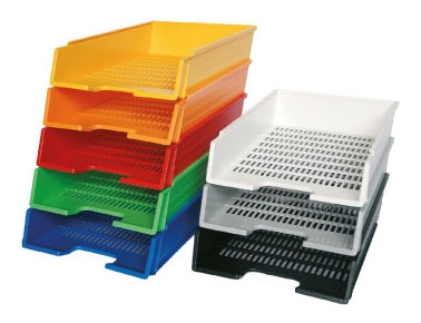 Kancelářský zásobník, klasik, žlutý