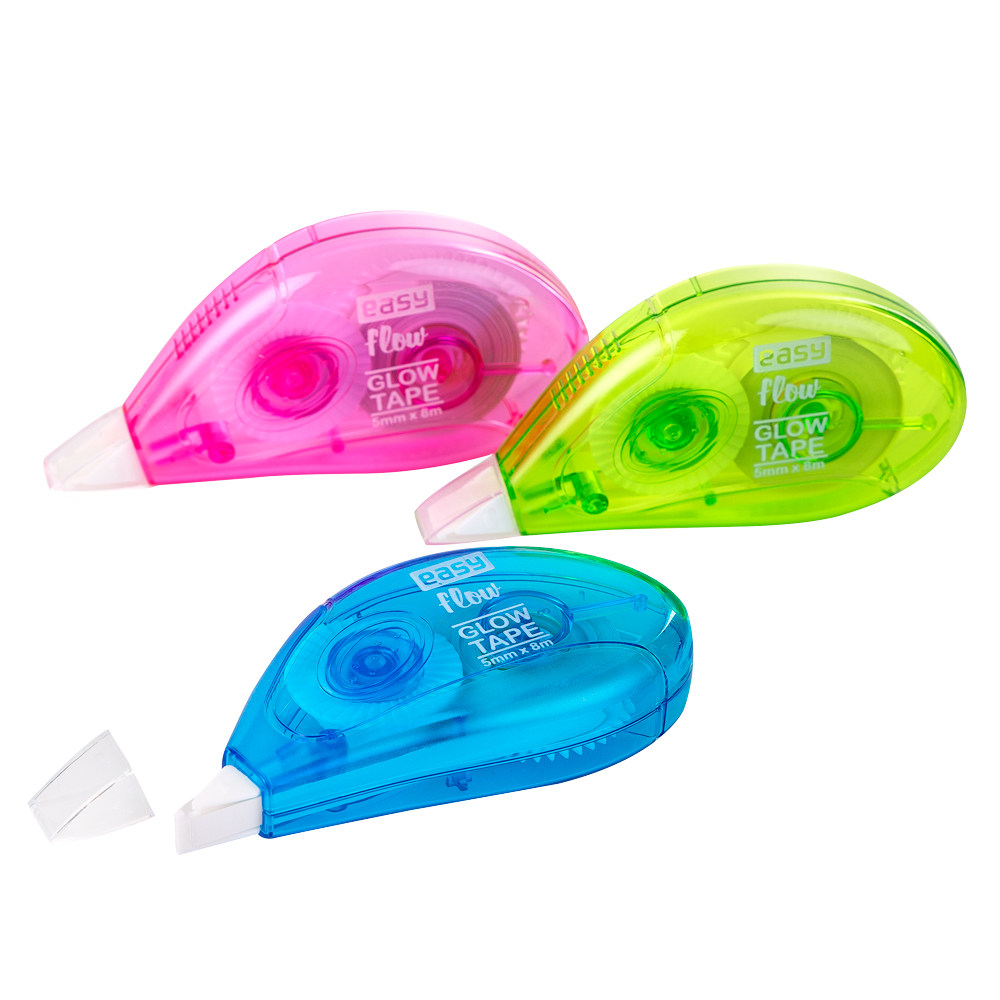 Korekční strojek Glow Tape, 8m, mix barev S927451 