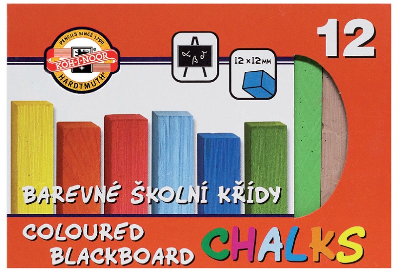 Křída školní barevná/12ks 112506