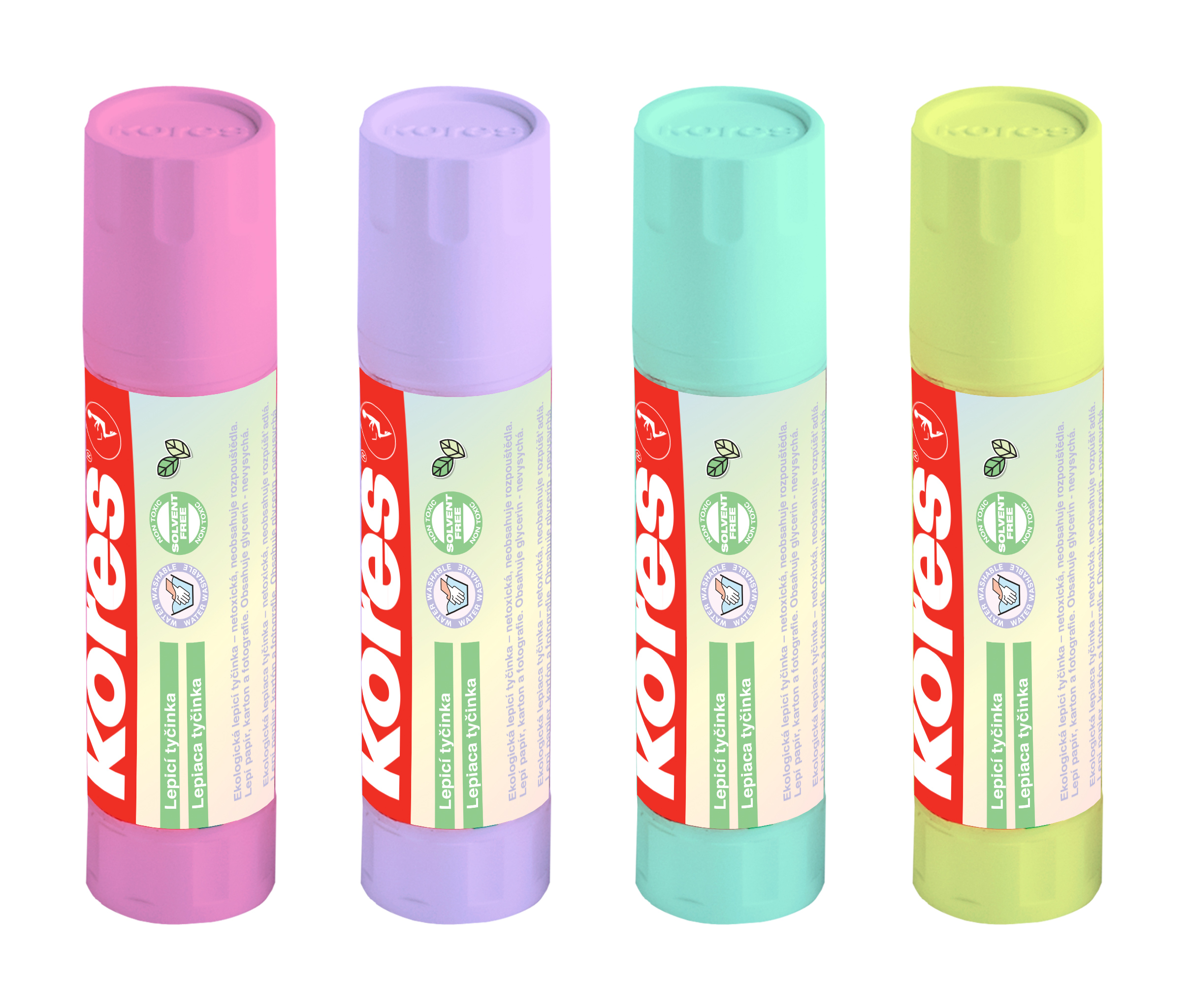 Lepicí tyčinka 20g Kores pastelové barvy 16209