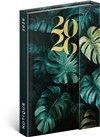 *P26  PGD-35545-V  NOTIQUE Týdenní magnetický diář Monstera 2026, 11 x 16 cm