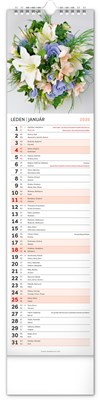 NOTIQUE Nástěnný kalendář Květiny – Kvety
