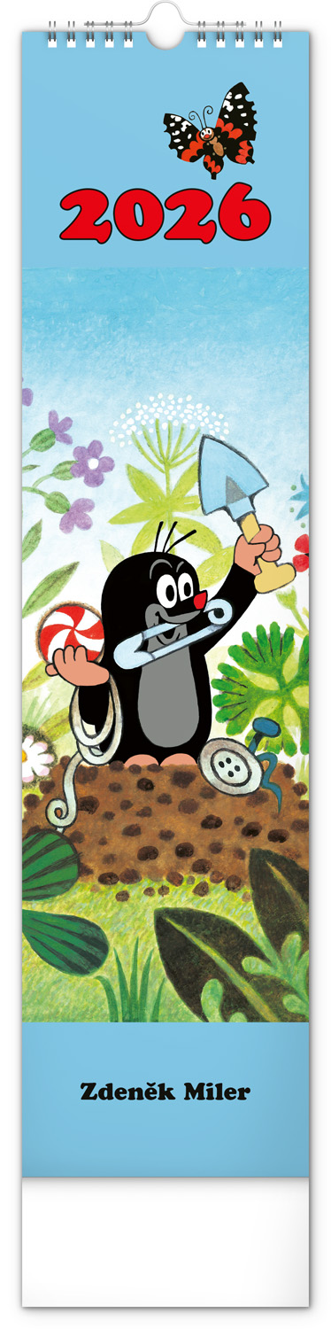 *P26  PGN-35758-L  NOTIQUE Nástěnný kalendář Krteček – Krtko 2026, 12 x 48 cm