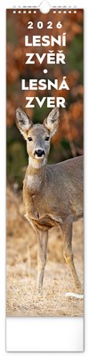 *P26  PGN-35759-L  NOTIQUE Nástěnný kalendář Lesní zvěř – Lesná zver 2026, 12 x 48 cm
