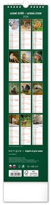 NOTIQUE Nástěnný kalendář Lesní zvěř – Lesná zver