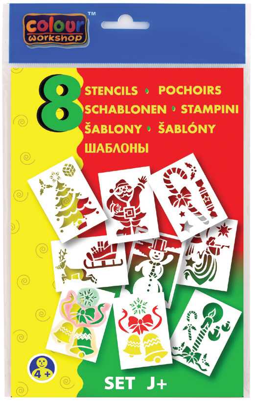 Šablona pro foukací fixy J+  9996 vánoce 