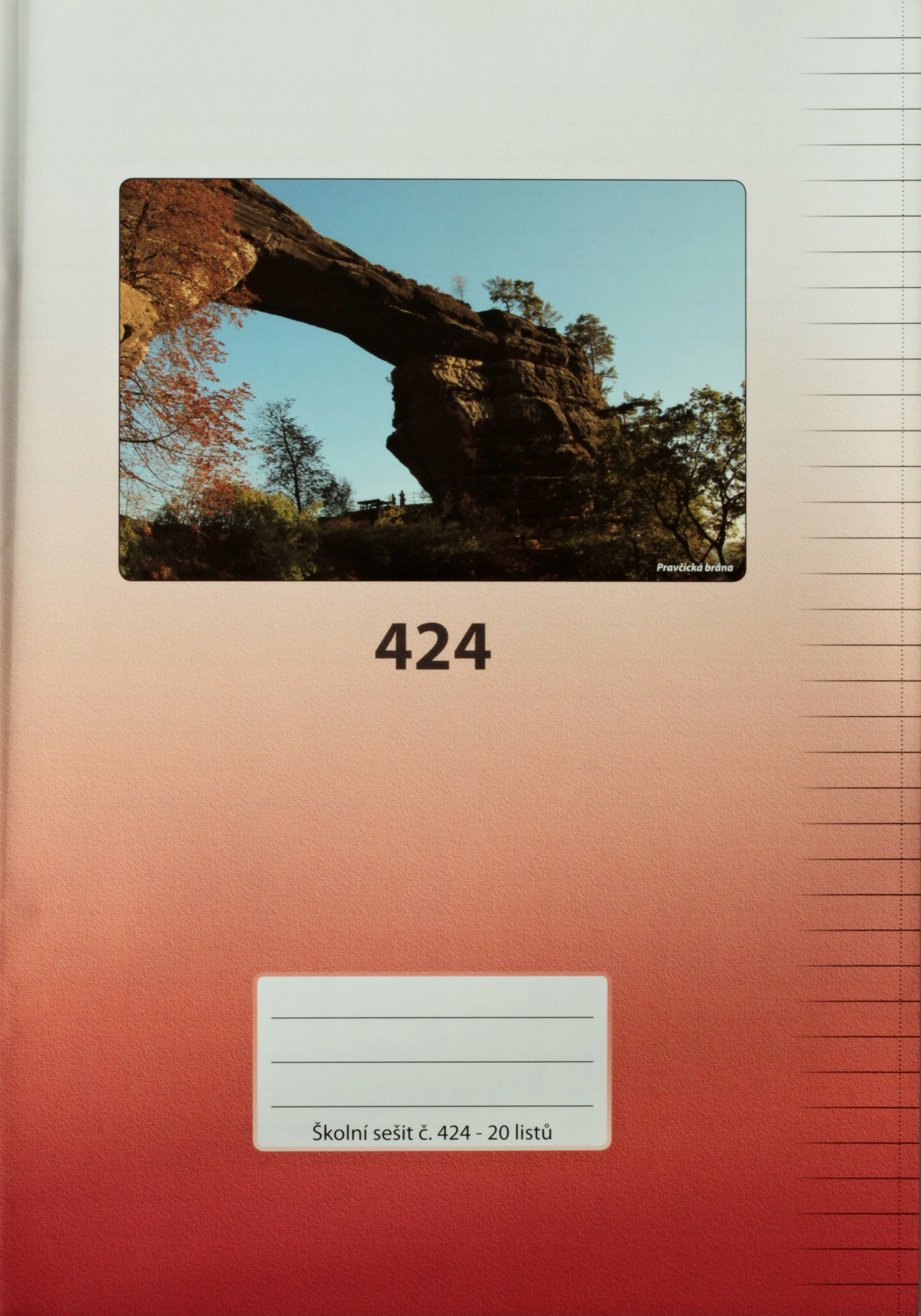 Sešit 424 bezdřevý A4 20 listů linka