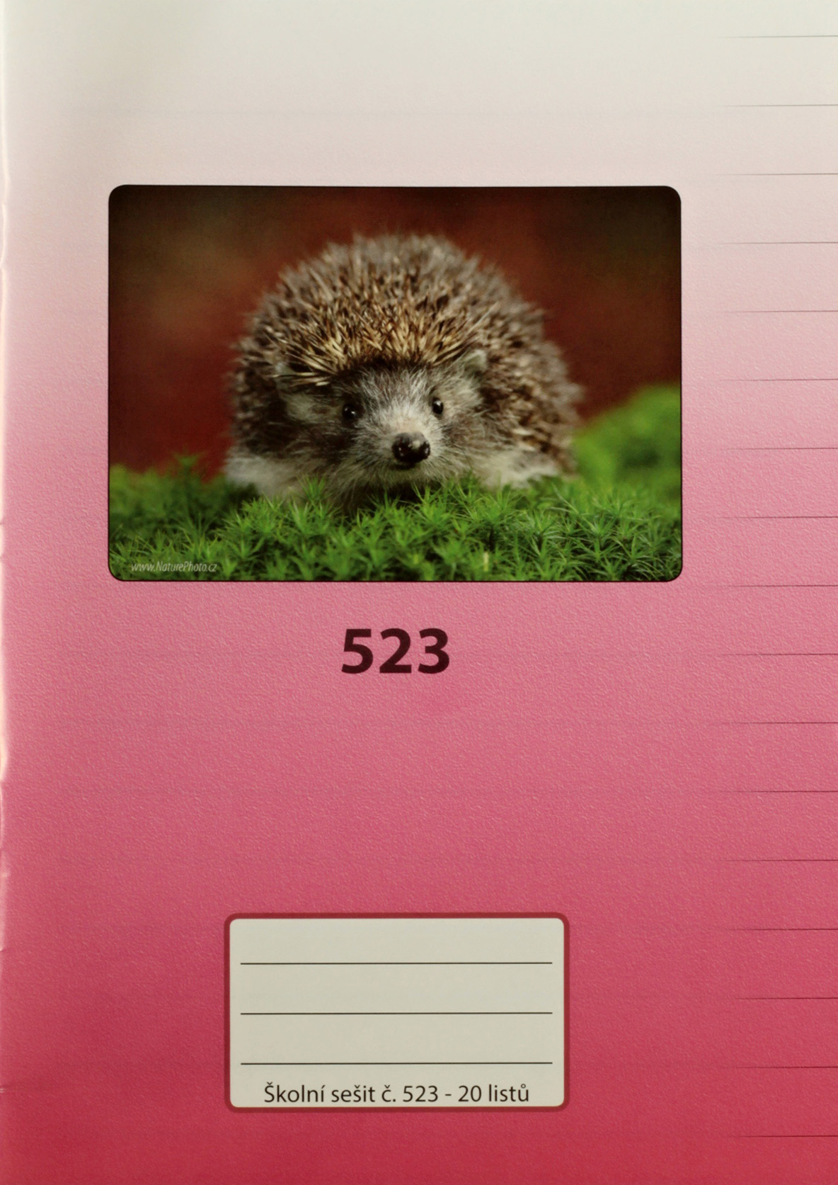 Sešit 523 bezdřevý A5 20 listů širší linka
