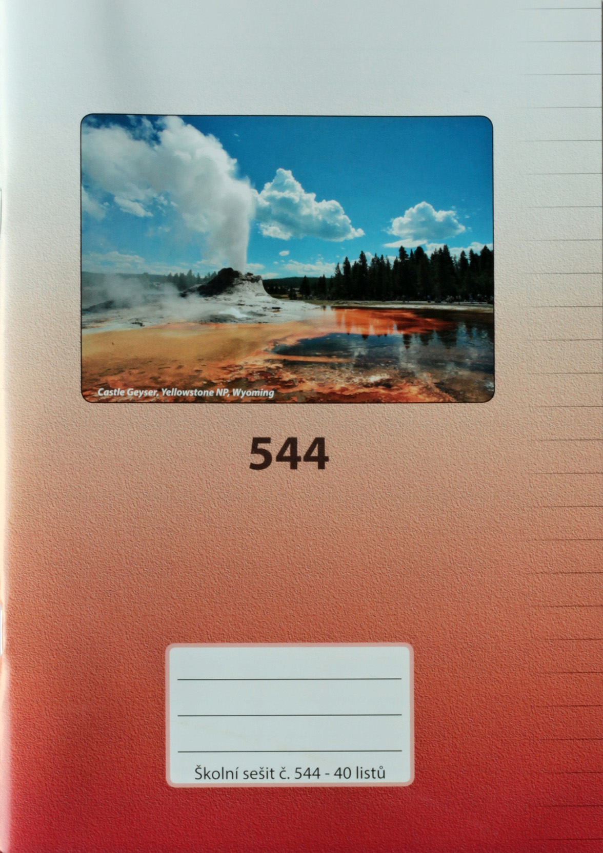 Sešit 544 bezdřevý A5 40 listů linka